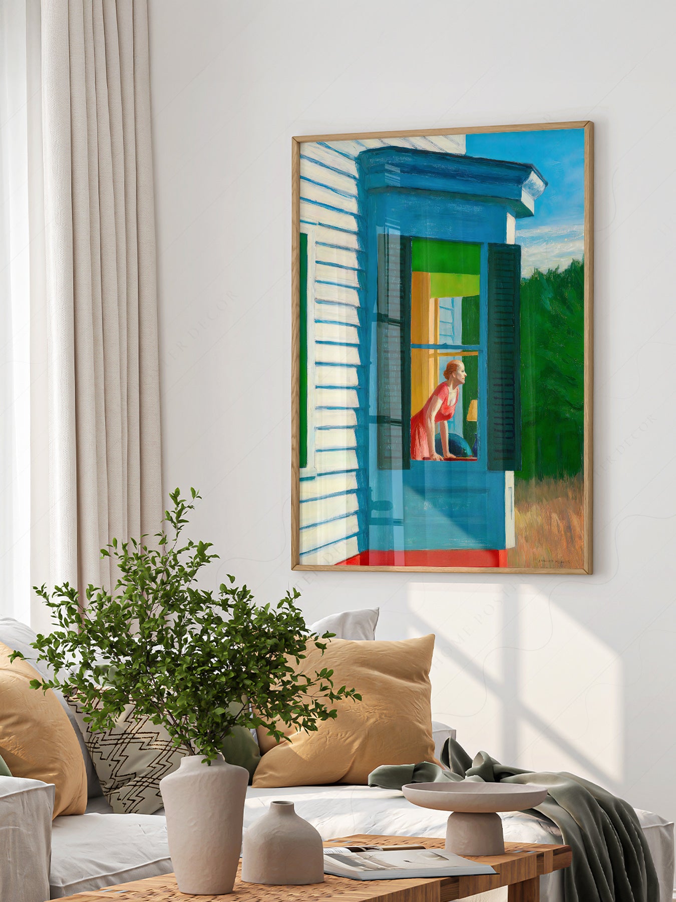 Close-up of Edward Hopper Cape Cod Morning archival print on Premium Matte Paper