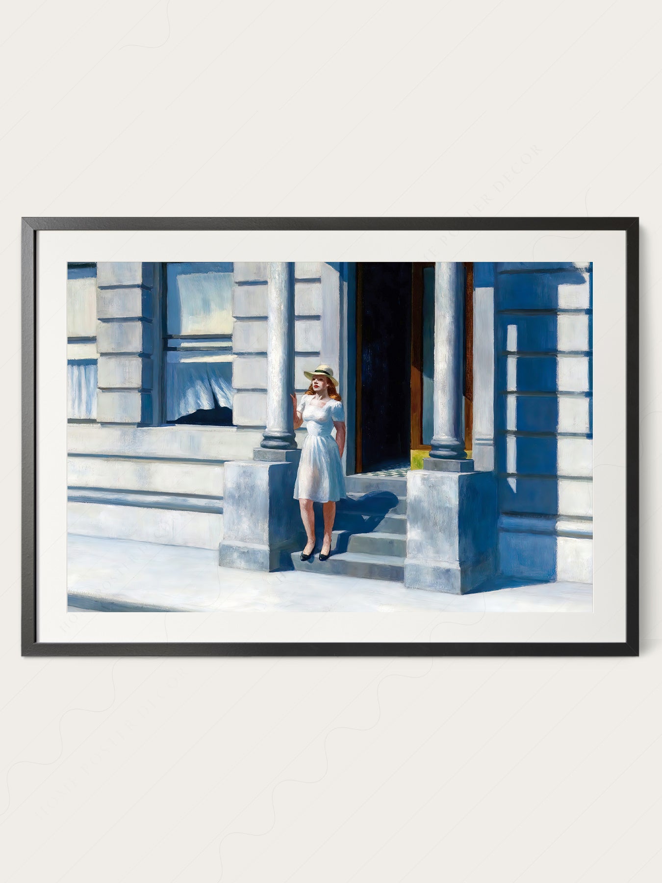 Gallery wall featuring Edward Hopper Summertime fine art print