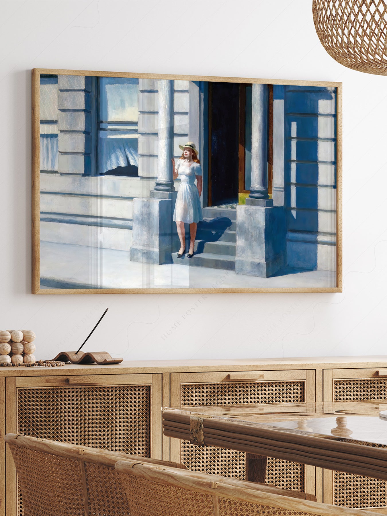 Close-up of Edward Hopper Summertime archival print on Premium Matte Paper