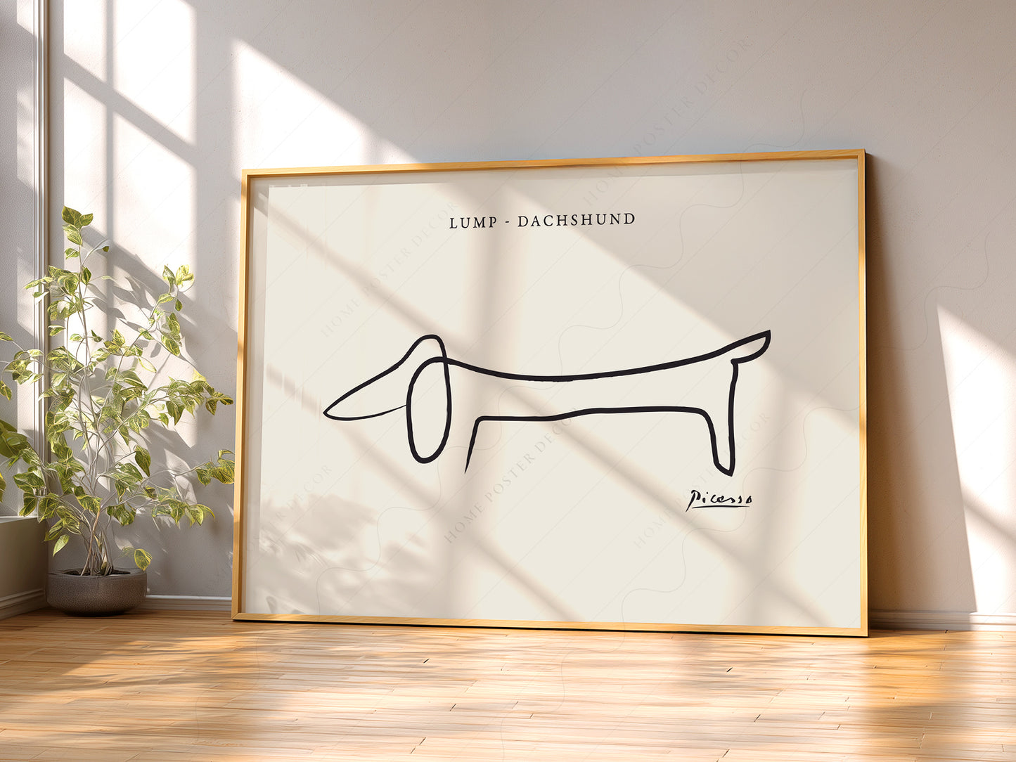 Pablo Picasso, Lump Dog poster, Dachshund art