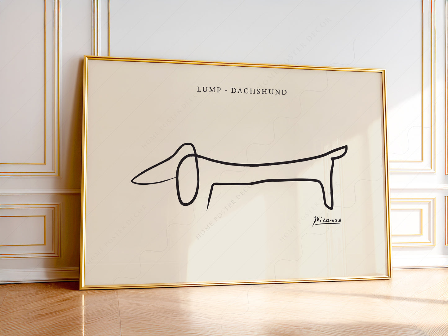 Pablo Picasso, Lump Dog poster, Dachshund art
