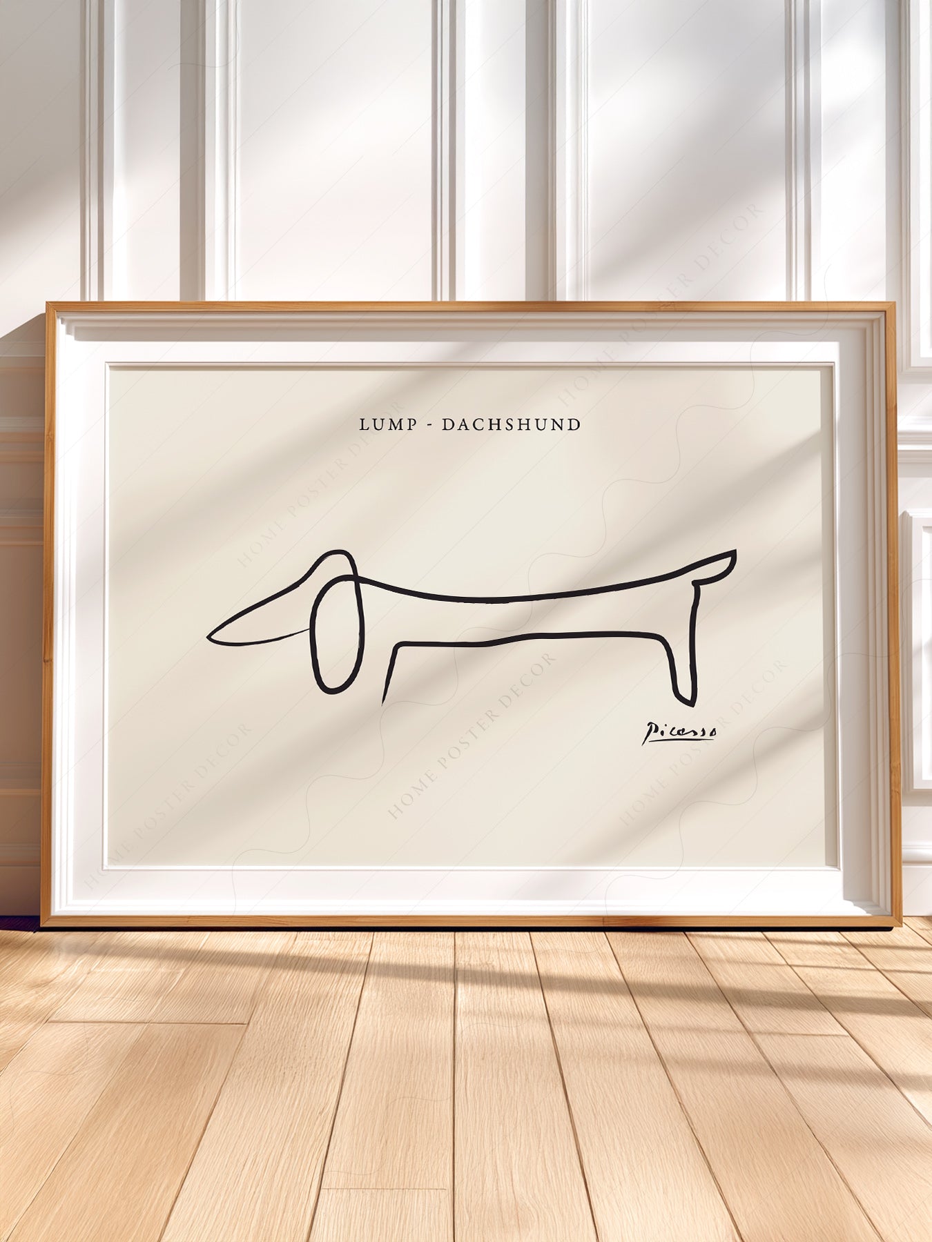 Pablo Picasso wall art in a cozy home study or reading room