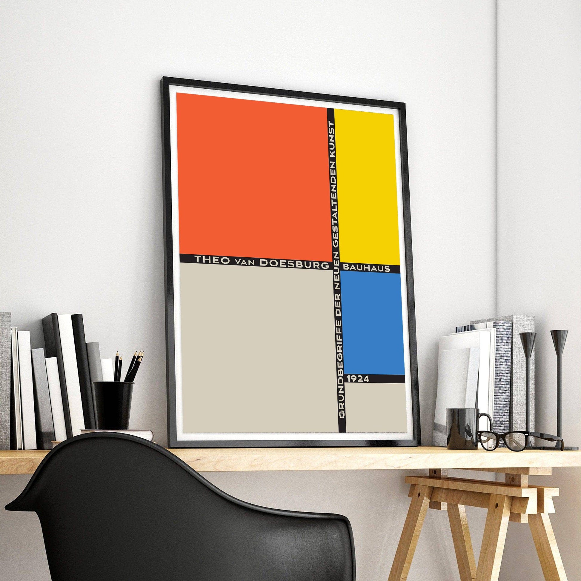 Bauhaus Poster, Mid-Century Modern Wall Decor