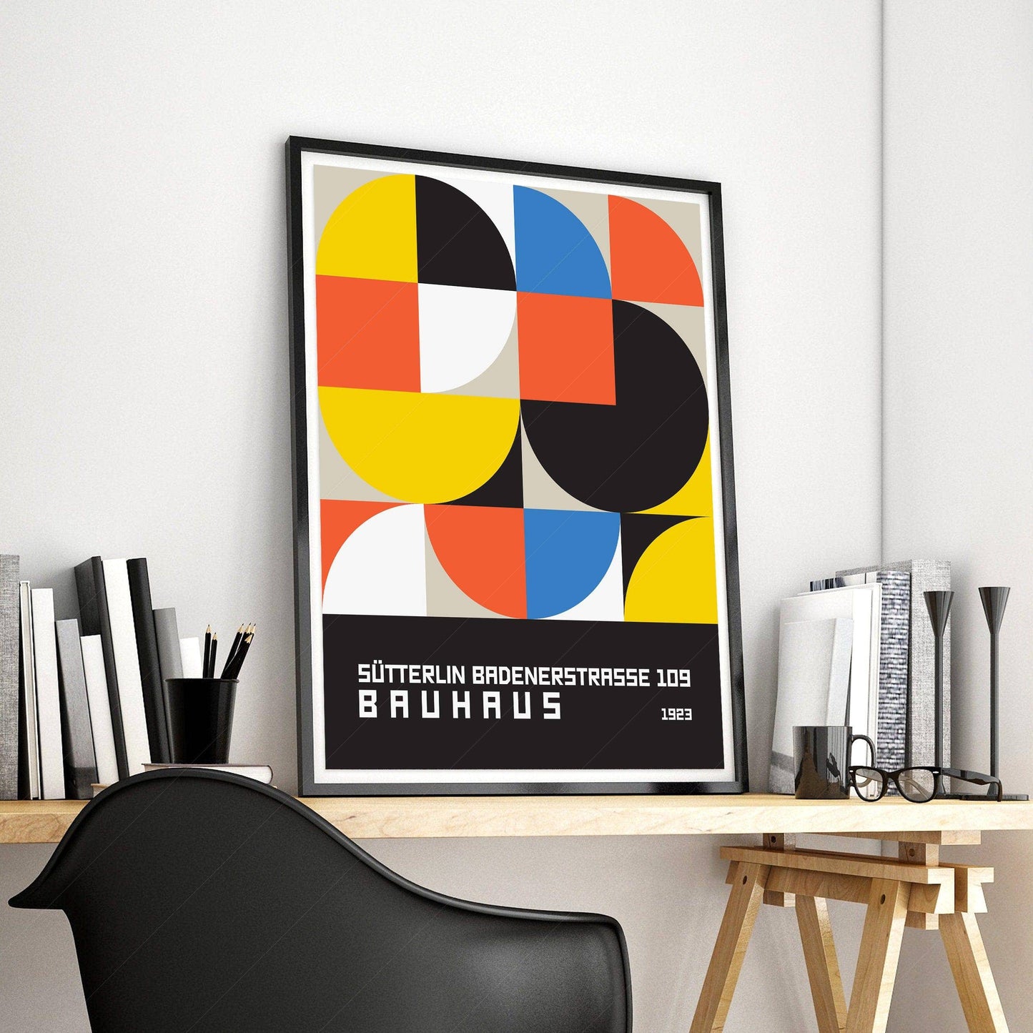 Bauhaus Poster, Mid-Century Wall Decor