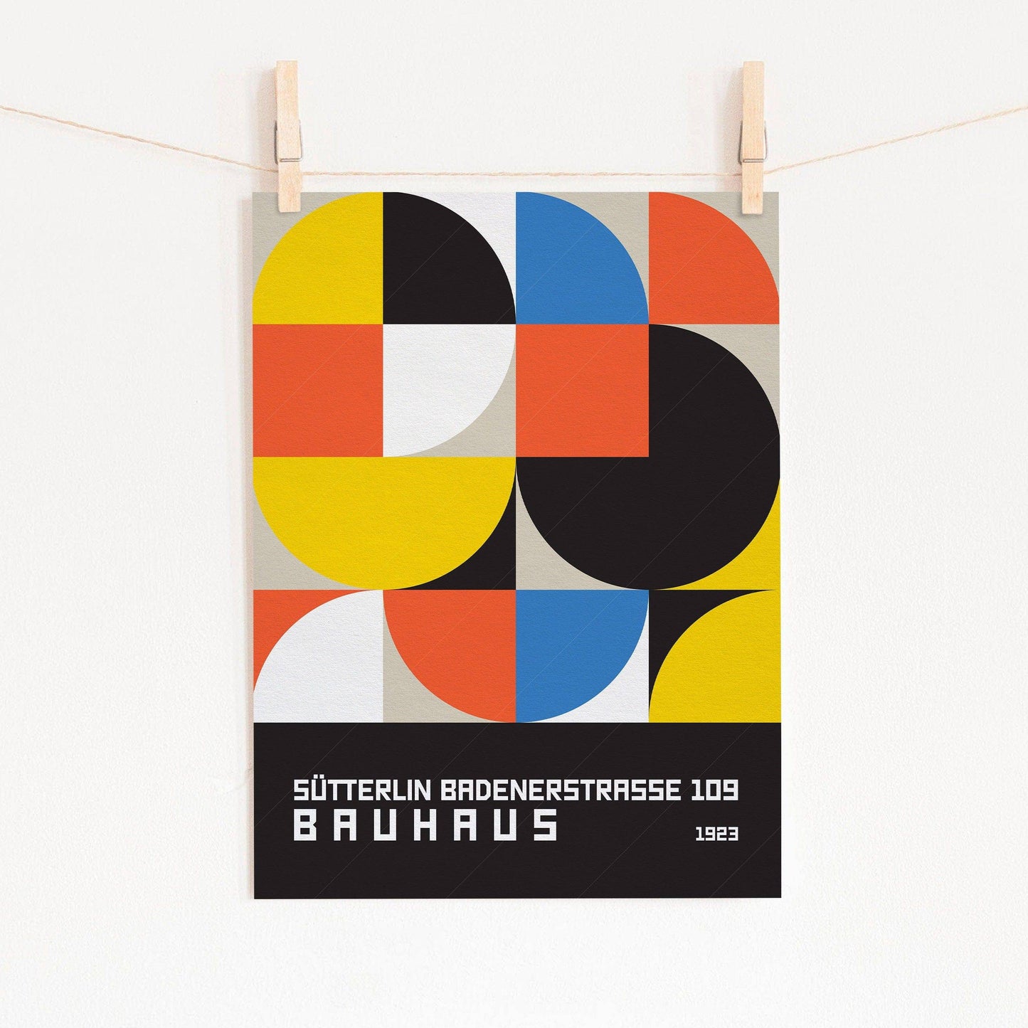 Bauhaus Poster, Mid-Century Wall Decor