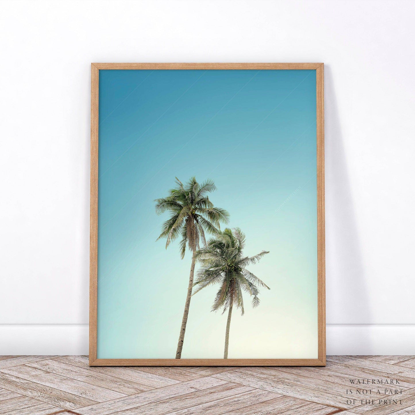 Beach Wall Art, Kombi Van Print, Set of 2 Coastal Prints, Palm trees photo