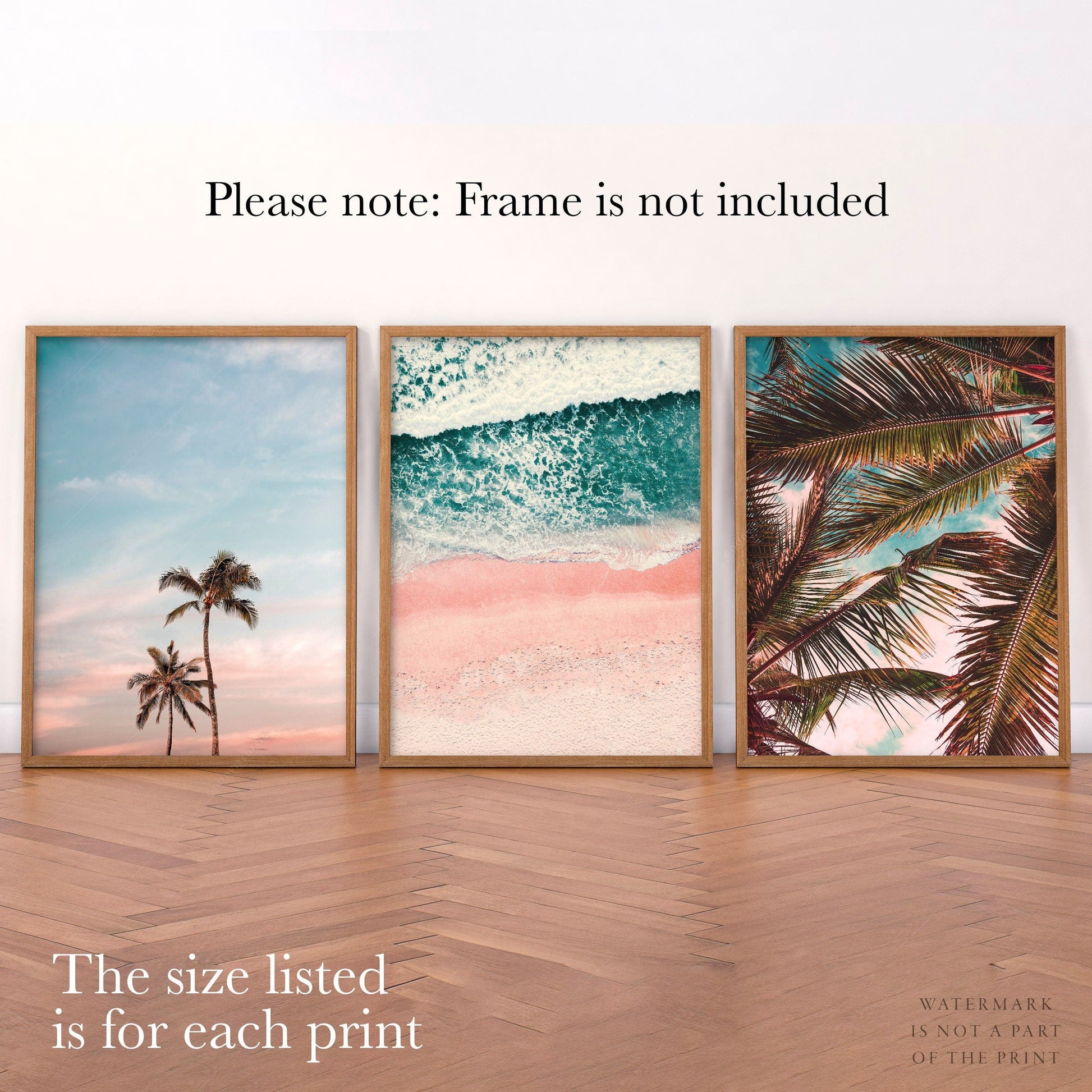 Beach Wall Art, Set of 3 Prints, Aerial Photos