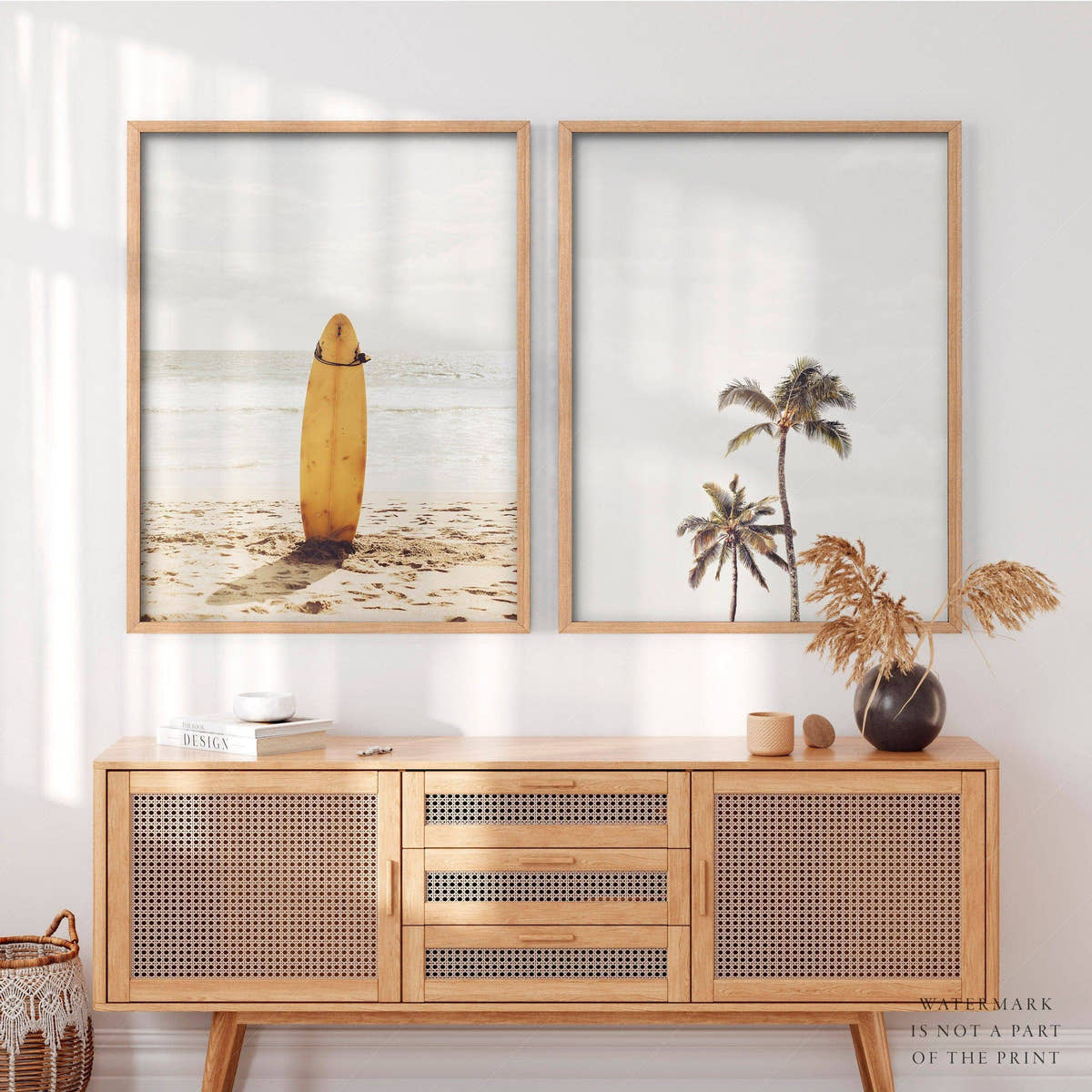Beach Wall Set, California Art Print, Coastal Set of 2 Prints