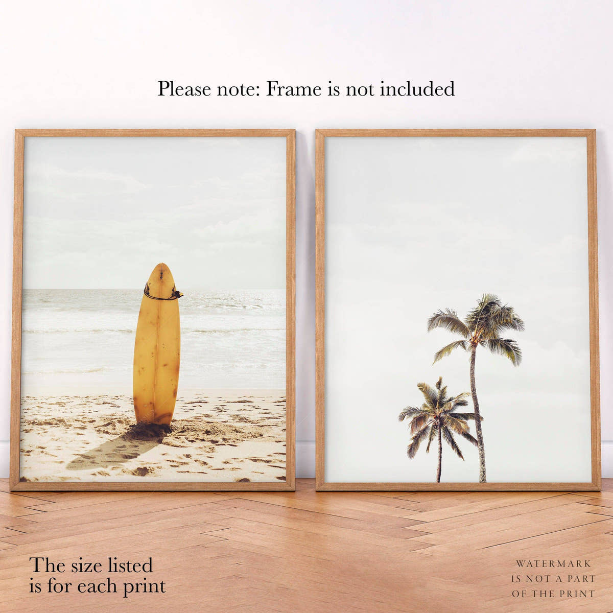 Beach Wall Set, California Art Print, Coastal Set of 2 Prints