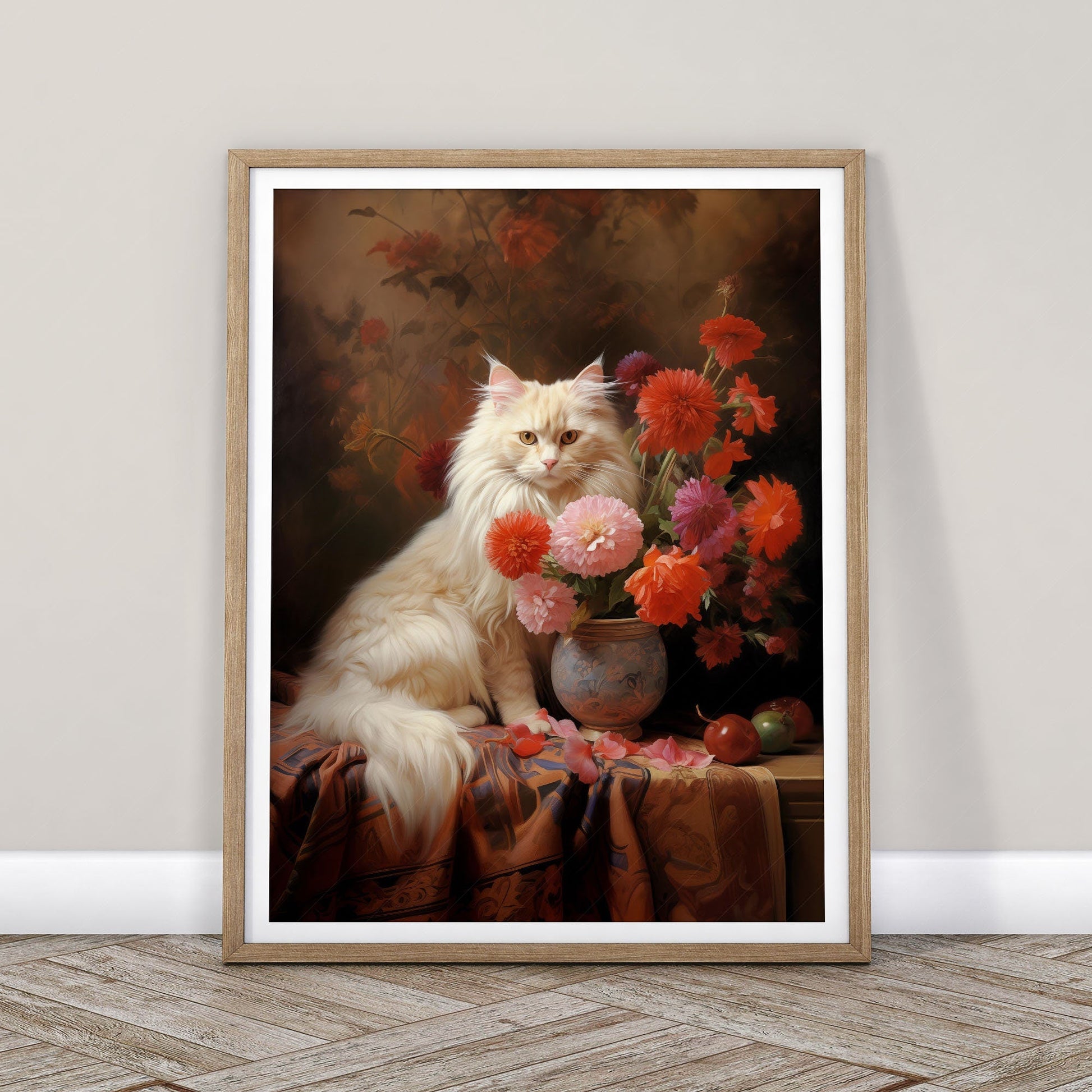 Beautiful cat print gift for a cat lover, Turkish Angora Cat