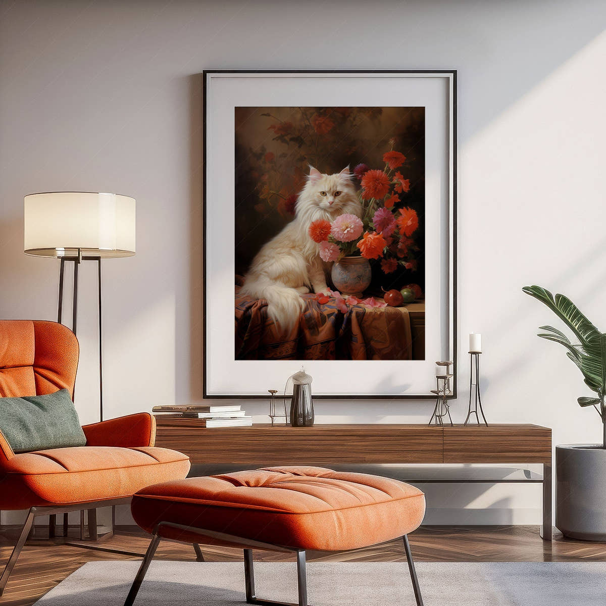 Beautiful cat print gift for a cat lover, Turkish Angora Cat