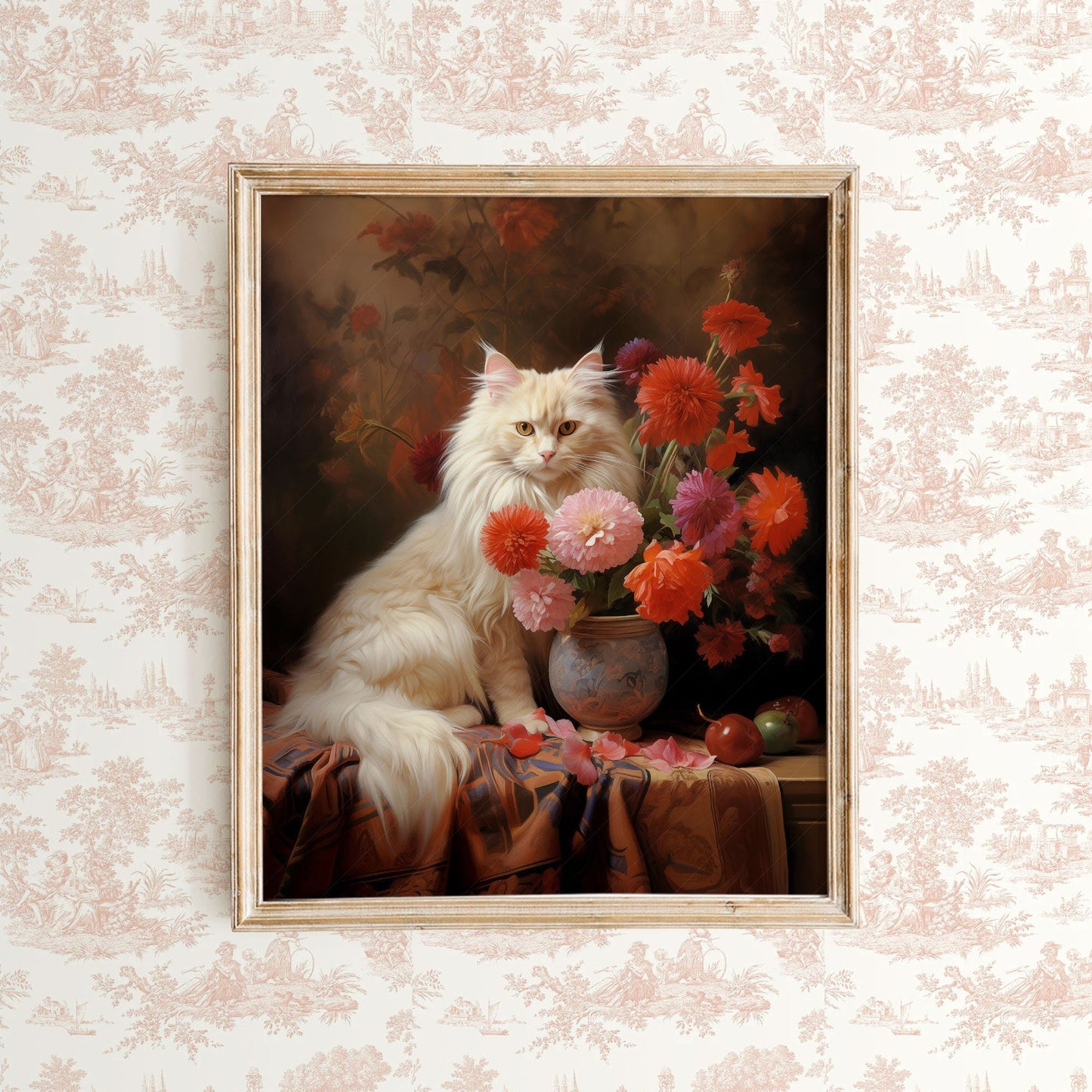 Beautiful cat print gift for a cat lover, Turkish Angora Cat