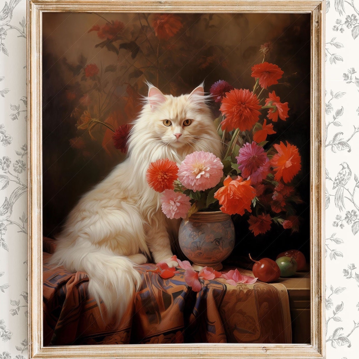 Beautiful cat print gift for a cat lover, Turkish Angora Cat