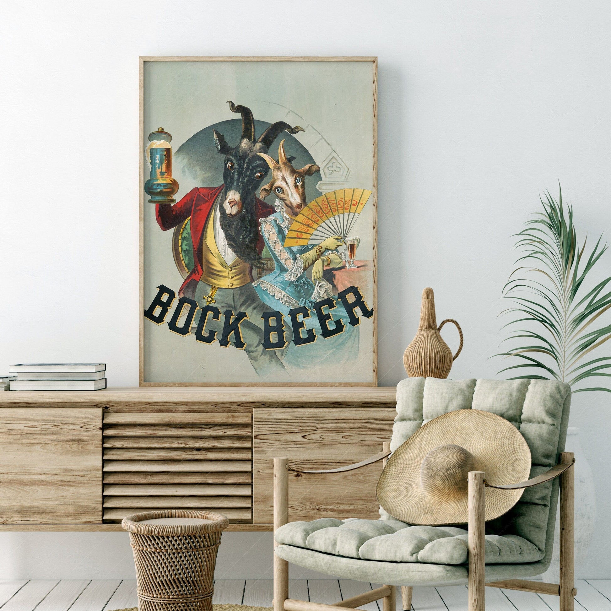 Book Beer Poster, Classic Advertising Print