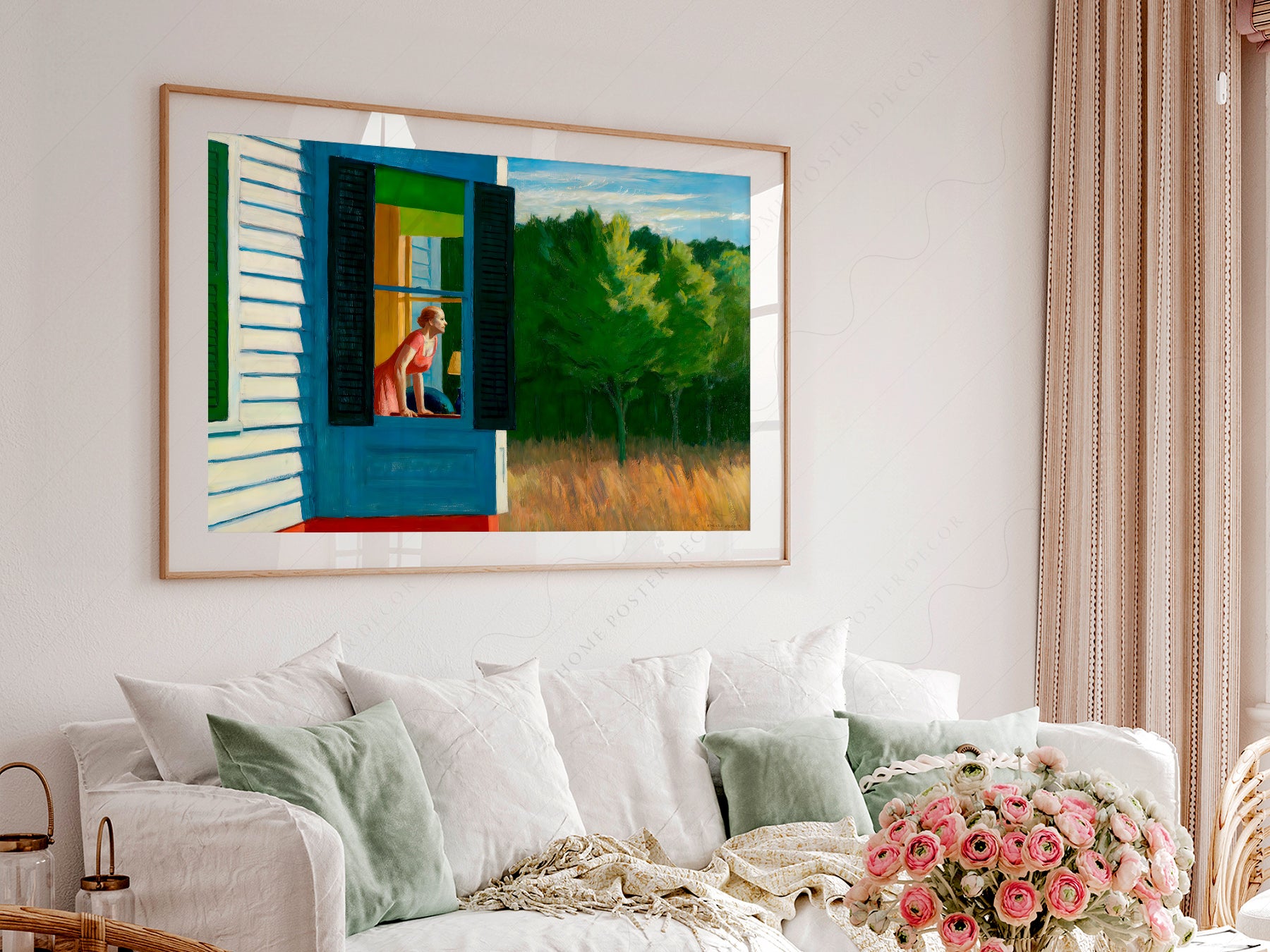 Gallery wall featuring Edward Hopper Cape Cod Morning fine art print
