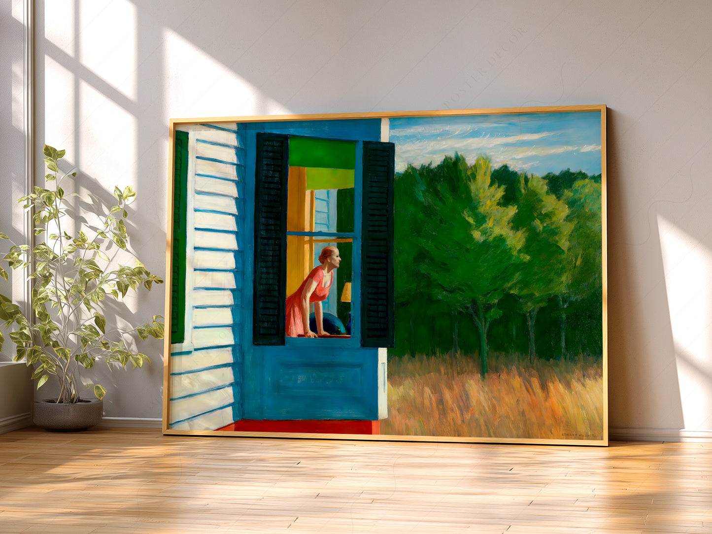 Close-up of Edward Hopper Cape Cod Morning archival print on Premium Matte Paper