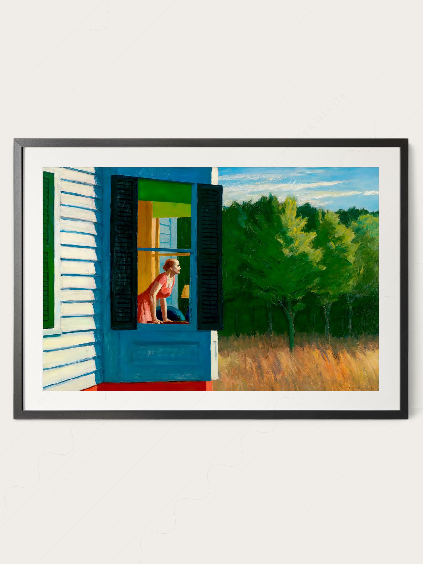 Gallery wall featuring Edward Hopper Cape Cod Morning fine art print