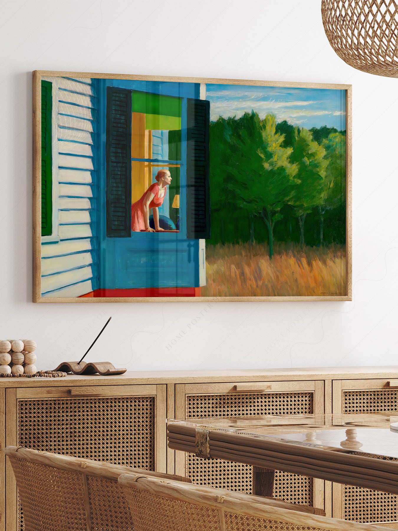 Close-up of Edward Hopper Cape Cod Morning archival print on Premium Matte Paper