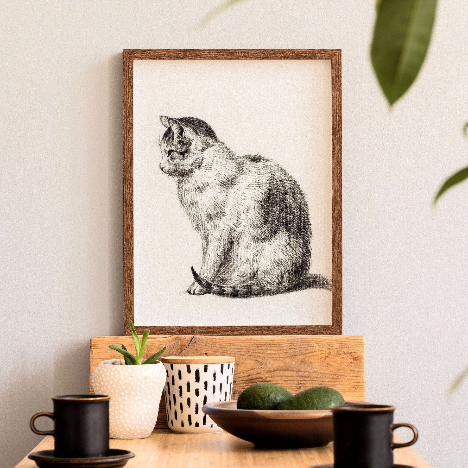 Cat Lover Gift, Cat Print, Cat Artwork, Pet Wall Art, Pet Cat Poster, Cat Vintage, Cat Portrait, Animal Wall Art, Vintage Cat