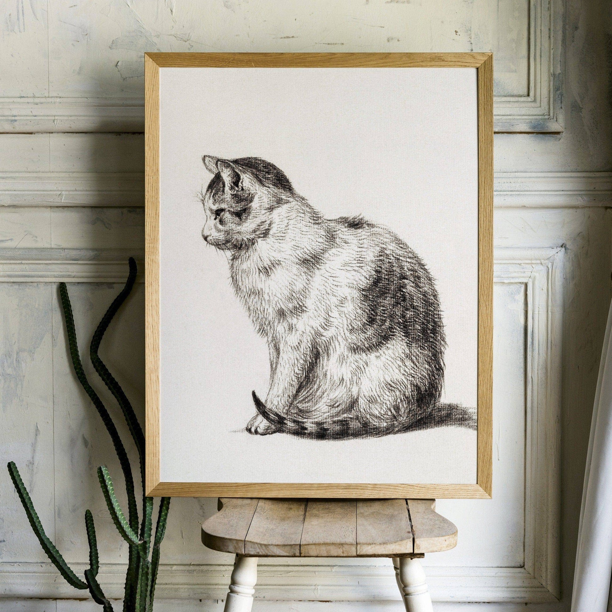 Cat Lover Gift, Cat Print, Cat Artwork, Pet Wall Art, Pet Cat Poster, Cat Vintage, Cat Portrait, Animal Wall Art, Vintage Cat