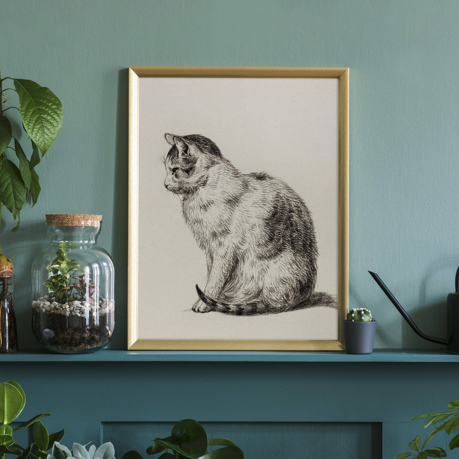 Cat Lover Gift, Cat Print, Cat Artwork, Pet Wall Art, Pet Cat Poster, Cat Vintage, Cat Portrait, Animal Wall Art, Vintage Cat