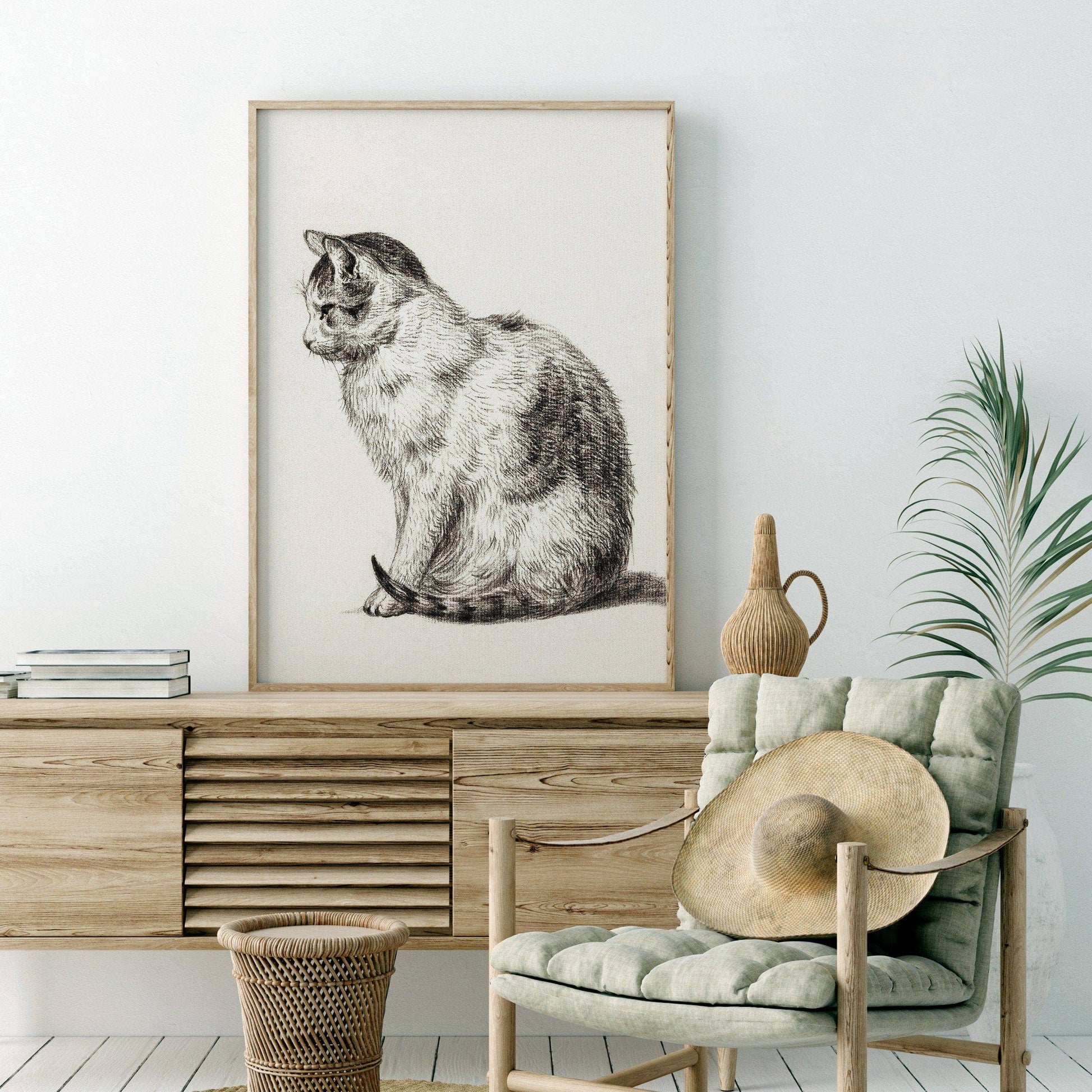 Cat Lover Gift, Cat Print, Cat Artwork, Pet Wall Art, Pet Cat Poster, Cat Vintage, Cat Portrait, Animal Wall Art, Vintage Cat