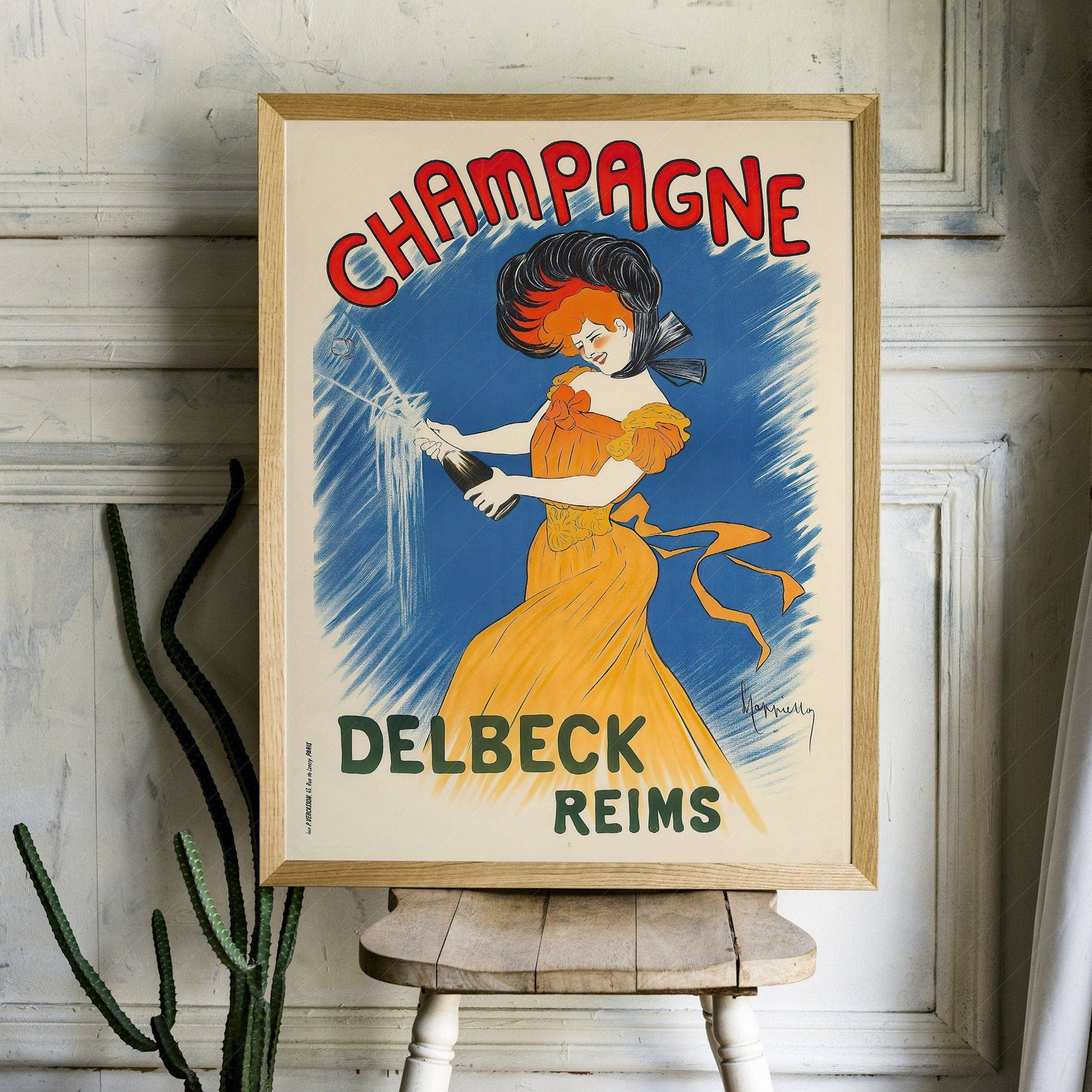 Champagne Wall Art, Vintage Advertising, Drink Poster