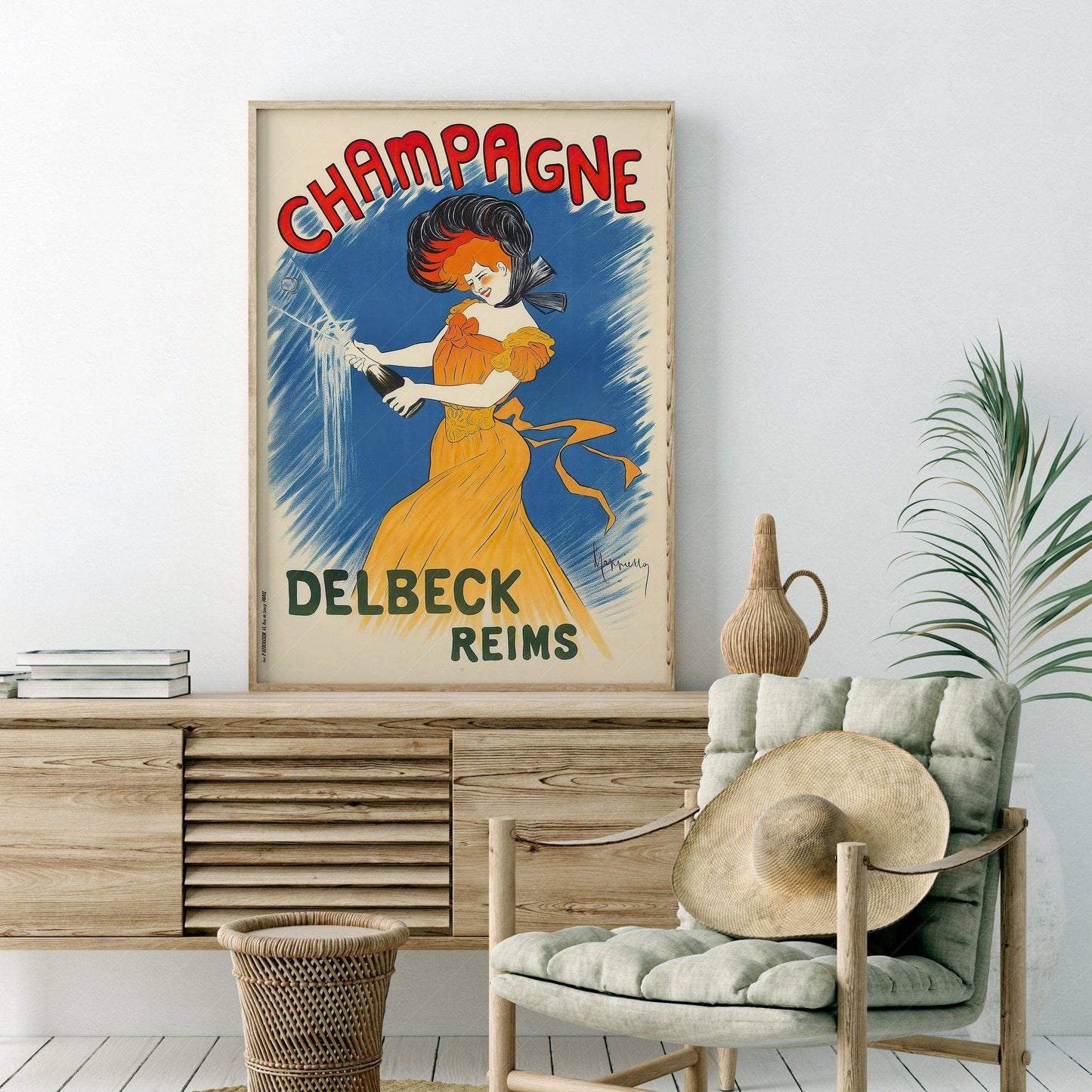 Champagne Wall Art, Vintage Advertising, Drink Poster