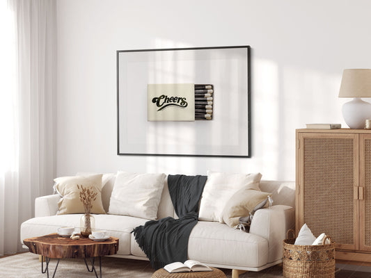 Cheers Print, Cool wall art, Matchbox photo