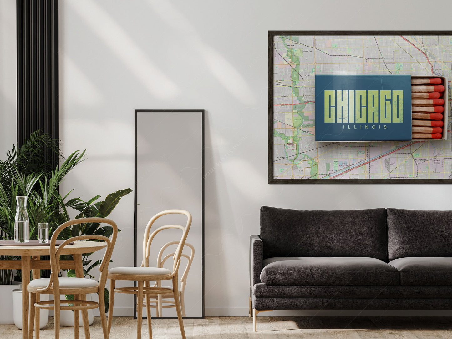 Chicago Print, Matchbox Photo, Map City Wall Art