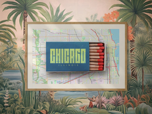 Chicago Print, Matchbox Photo, Map City Wall Art