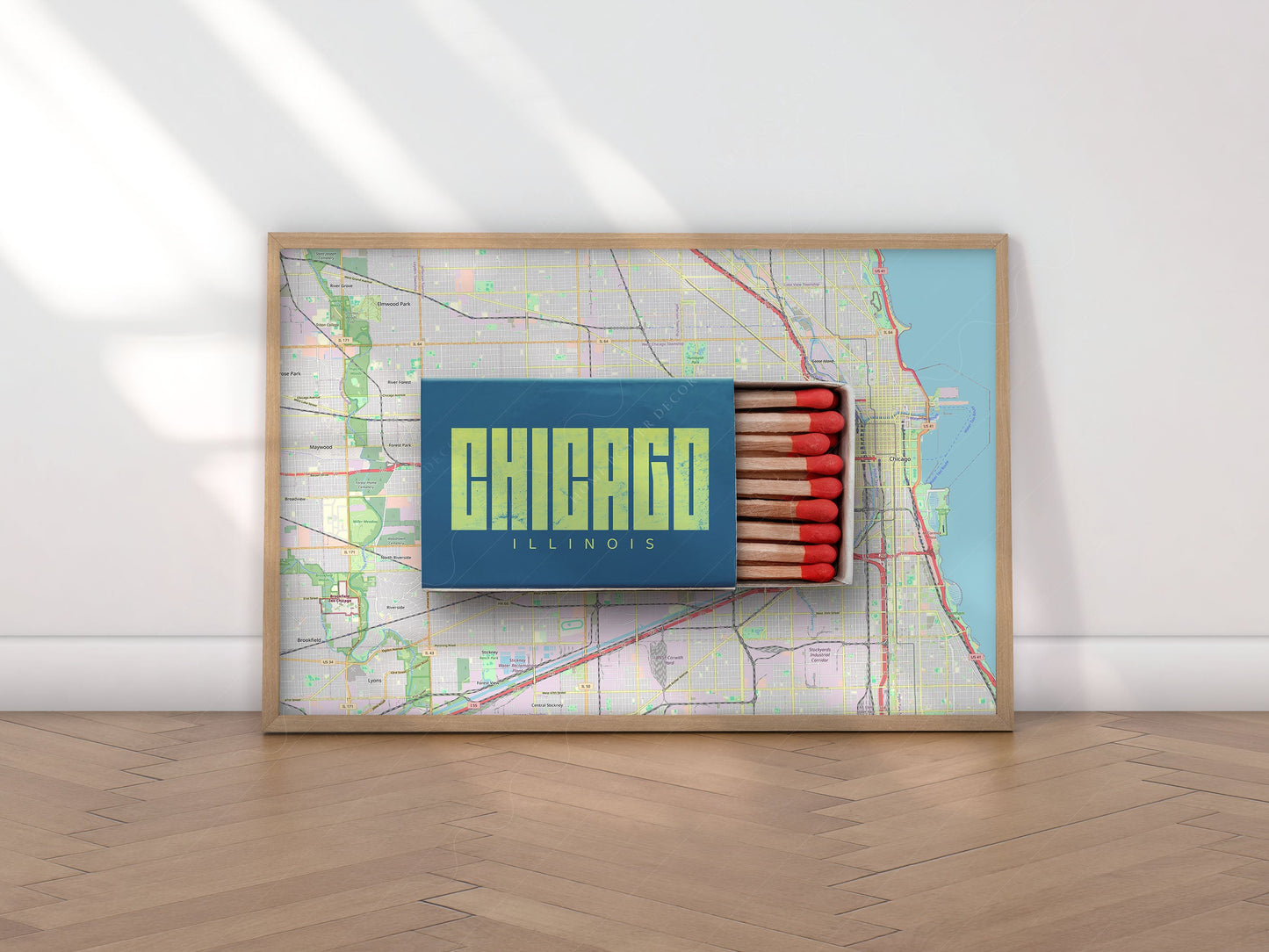 Chicago Print, Matchbox Photo, Map City Wall Art