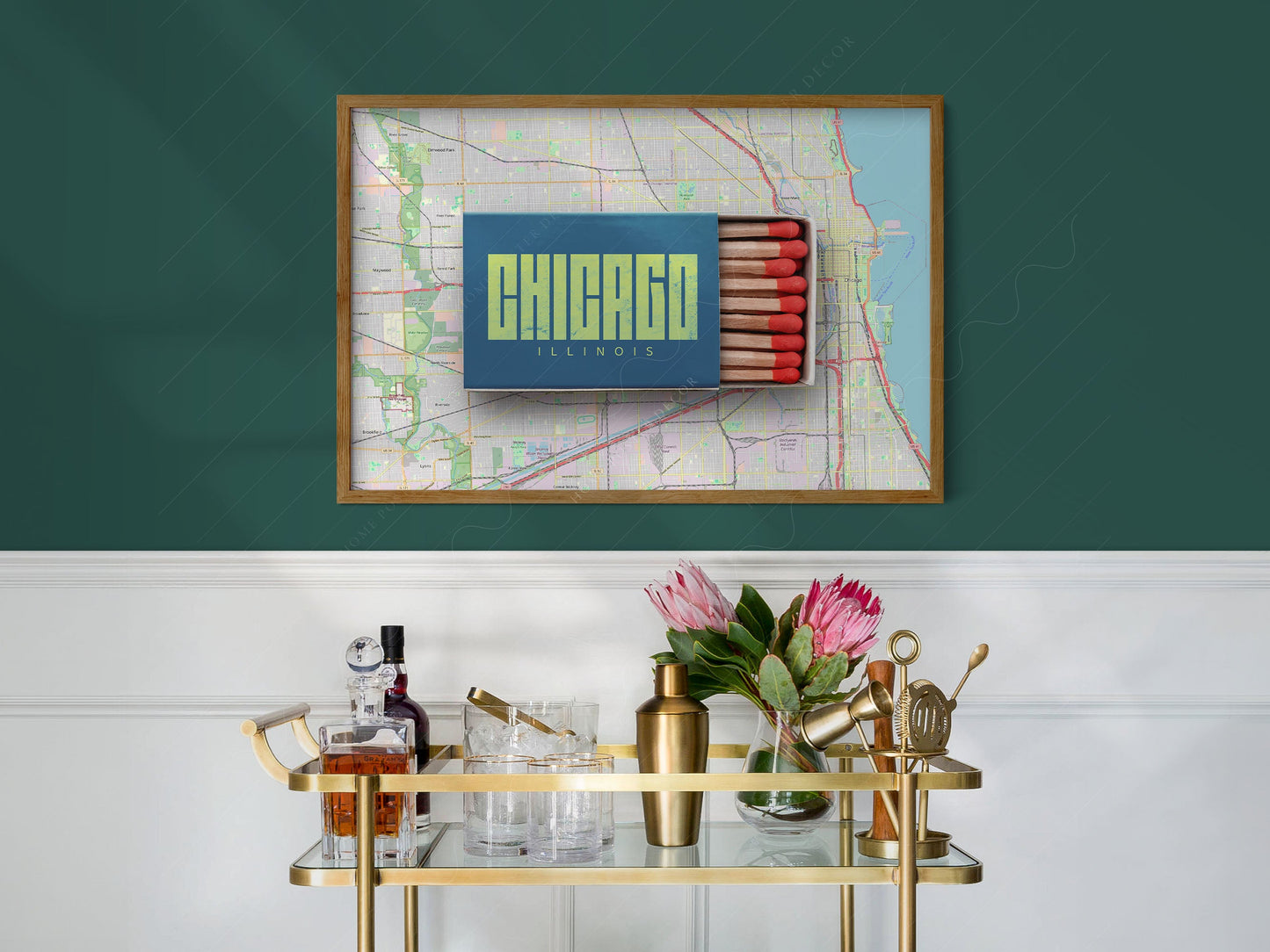 Chicago Print, Matchbox Photo, Map City Wall Art