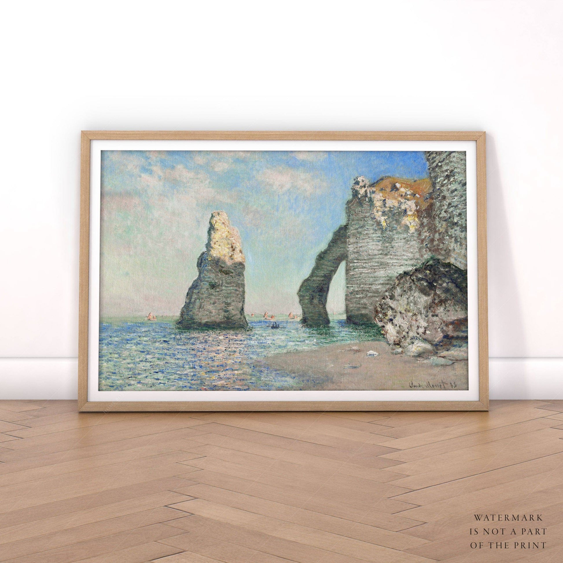 Claude Monet Poster, Cliff of Aval, Auburtin at Étretat