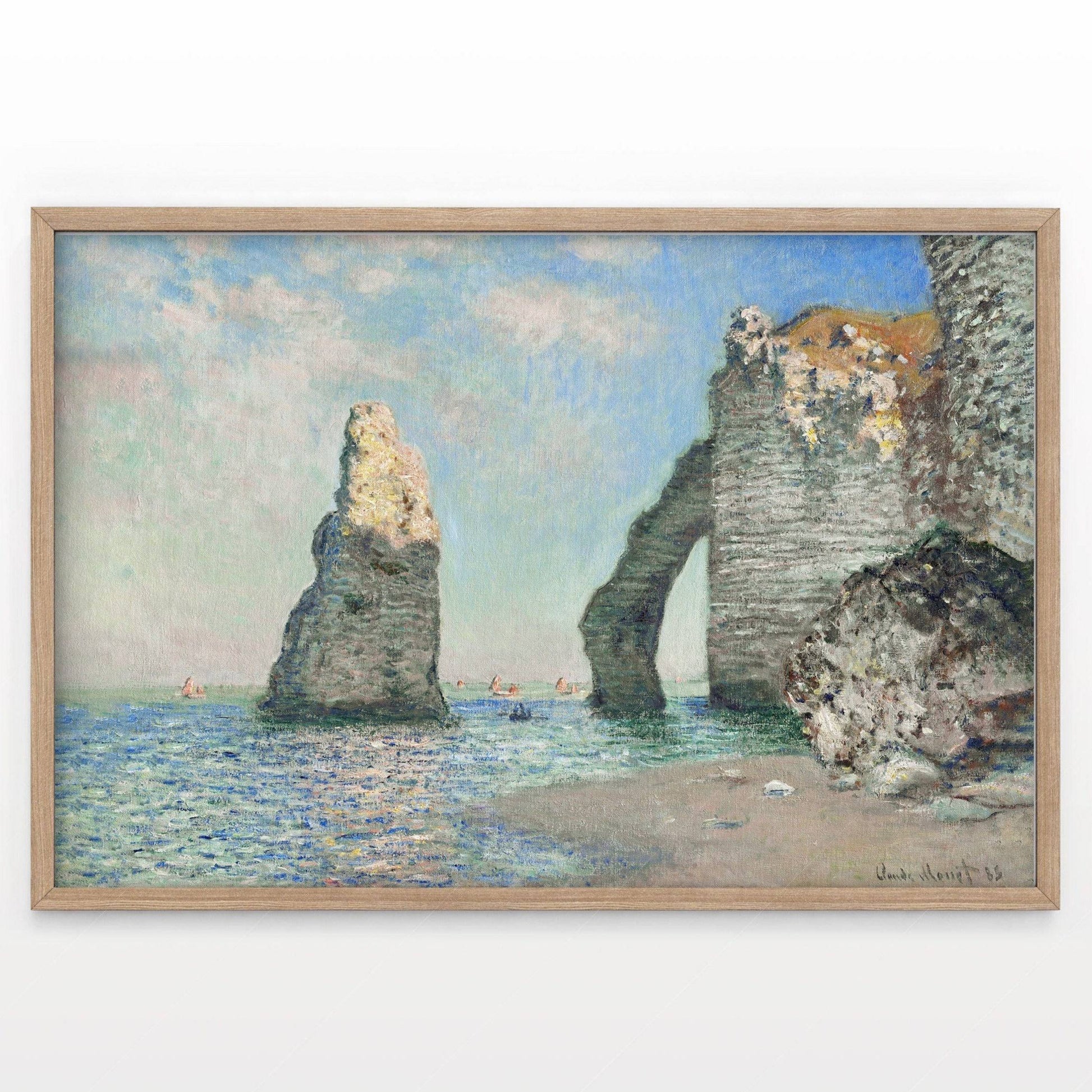 Claude Monet Poster, Cliff of Aval, Auburtin at Étretat