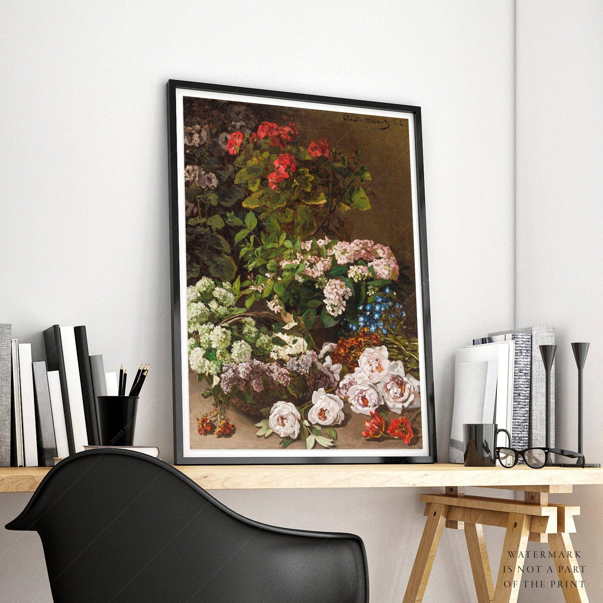 Claude Monet Poster, Floral Art Print