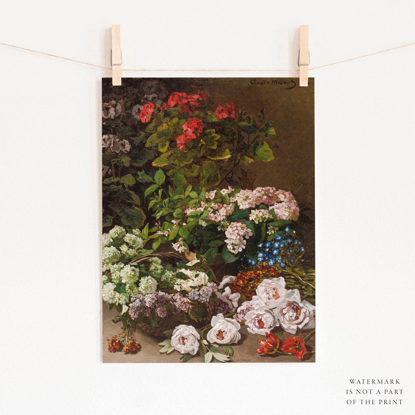 Claude Monet Poster, Floral Art Print