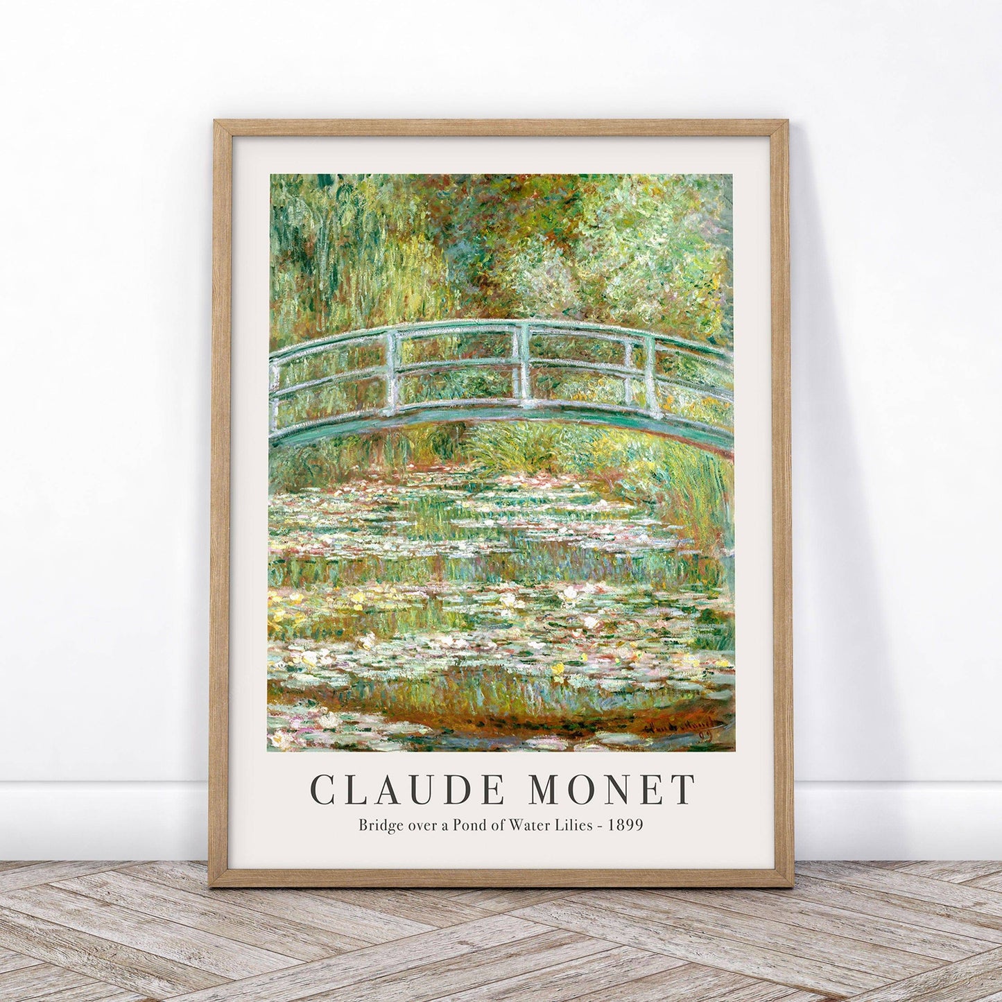 Claude Monet Set of 3 Prints, Bridge Over a Pond, Water Lilies, View of Vetheuil, Poplars on the Epte