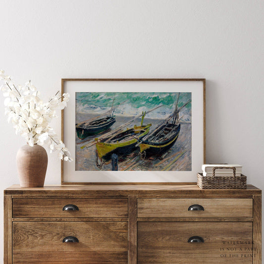 Claude Monet, Three Fishing Boats, Famous Painting