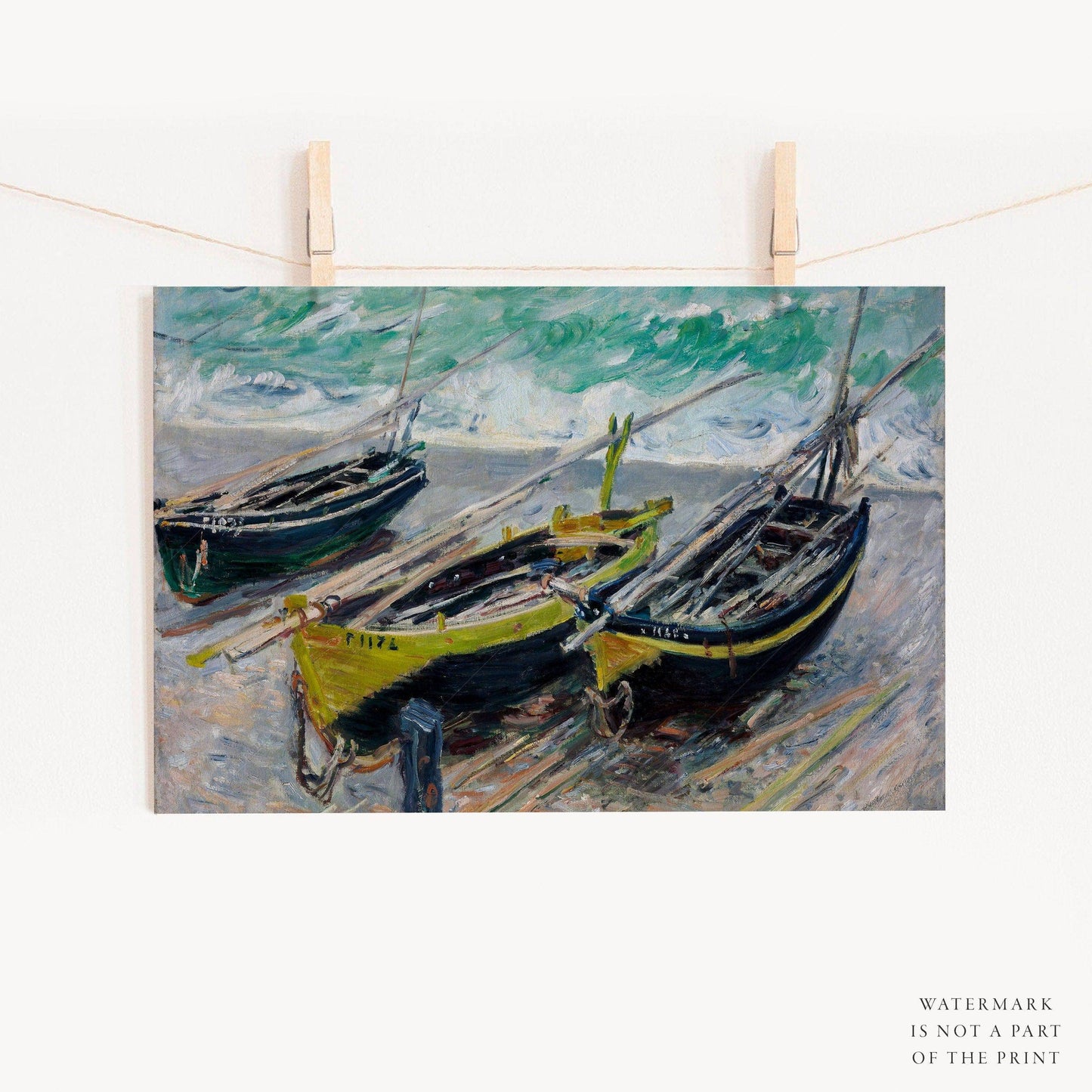 Claude Monet, Three Fishing Boats, Famous Painting