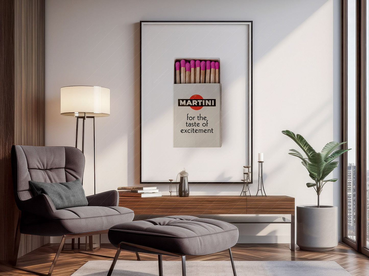 Cocktail poster, Matchbox print, Above Bar cart wall art