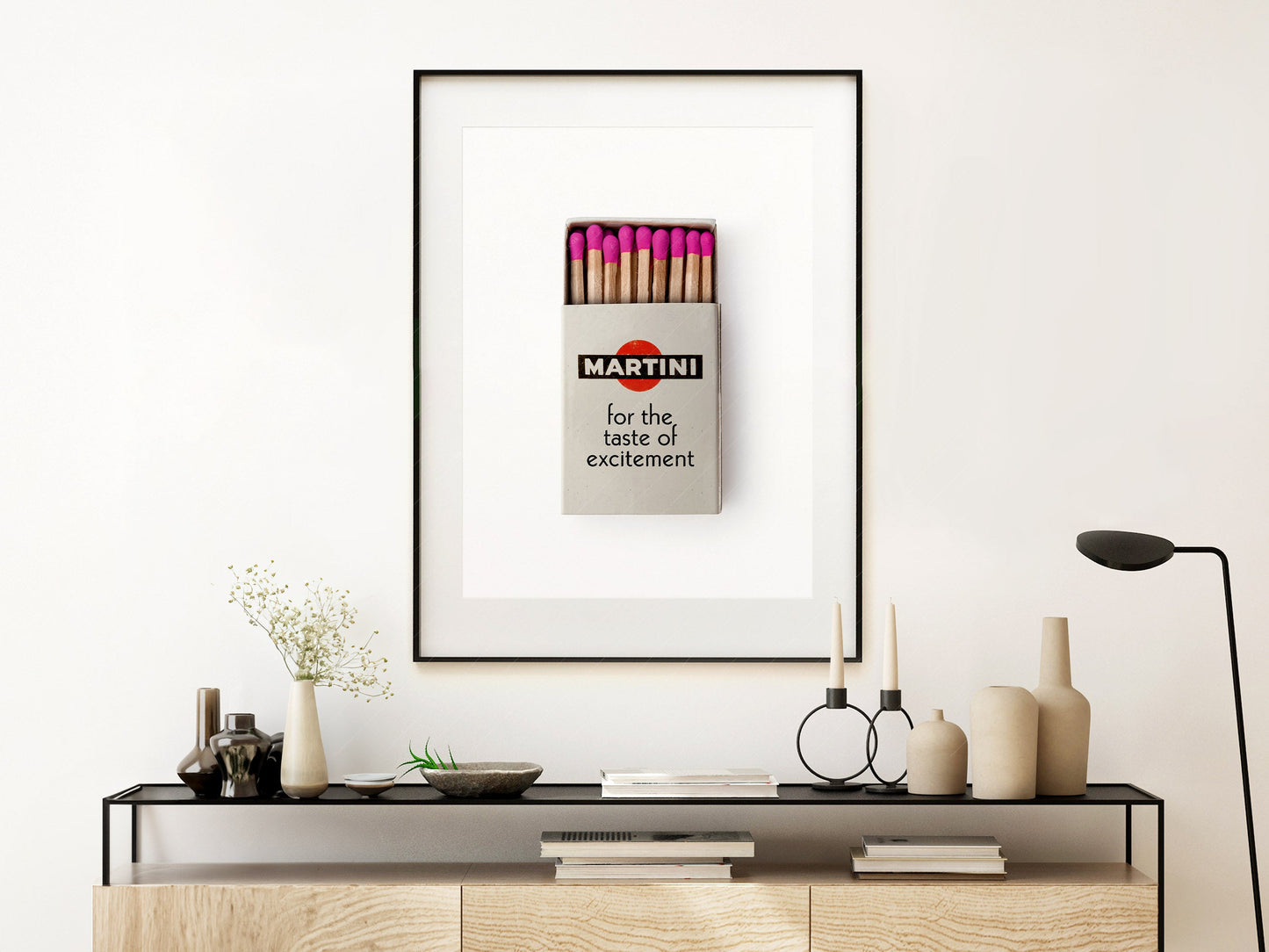 Cocktail poster, Matchbox print, Above Bar cart wall art