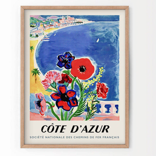 Cote D'Azur, Travel Poster, French Riviera, Saint-Tropez