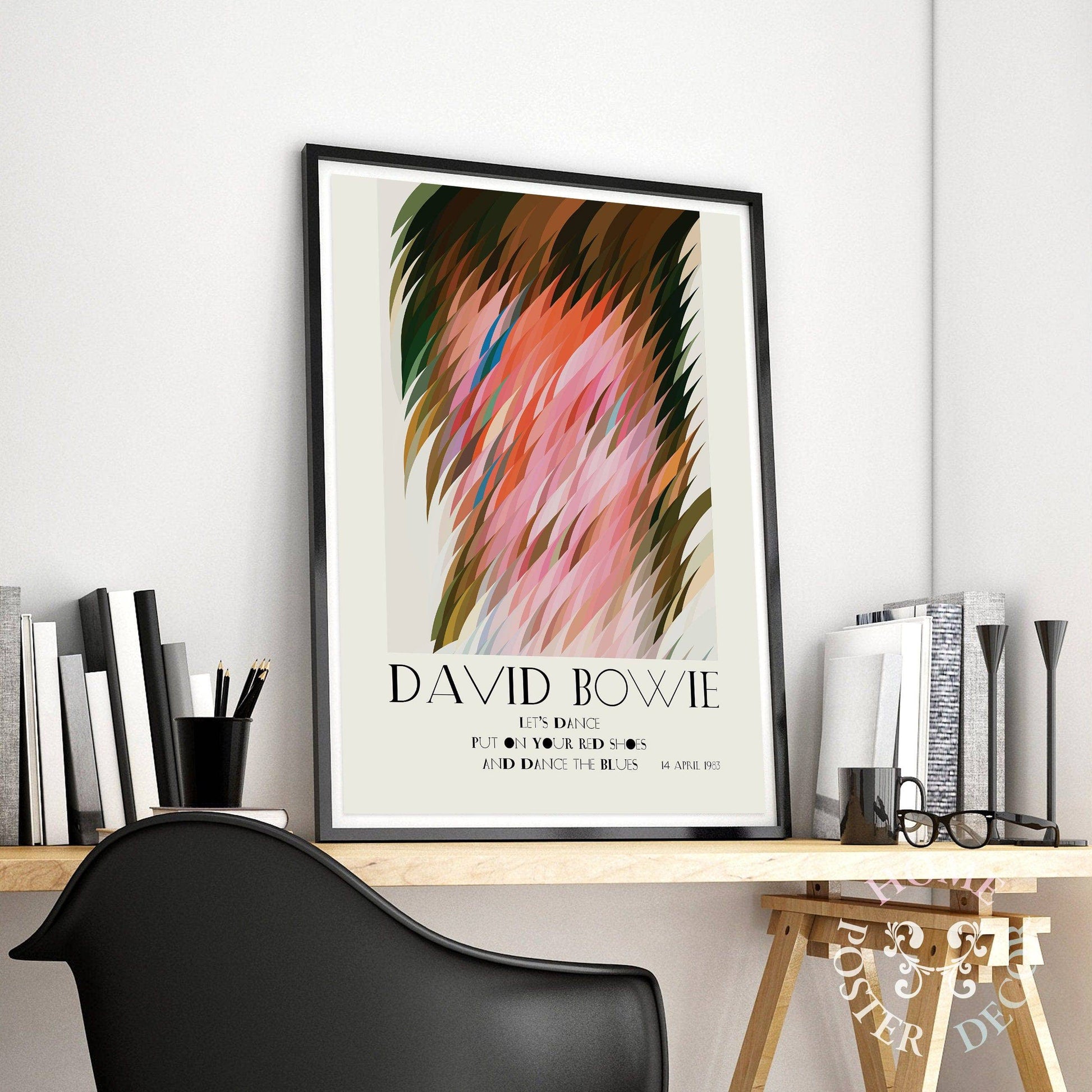 David Bowie Poster, Ziggy Stardust, Let's Dance, Musica wall art