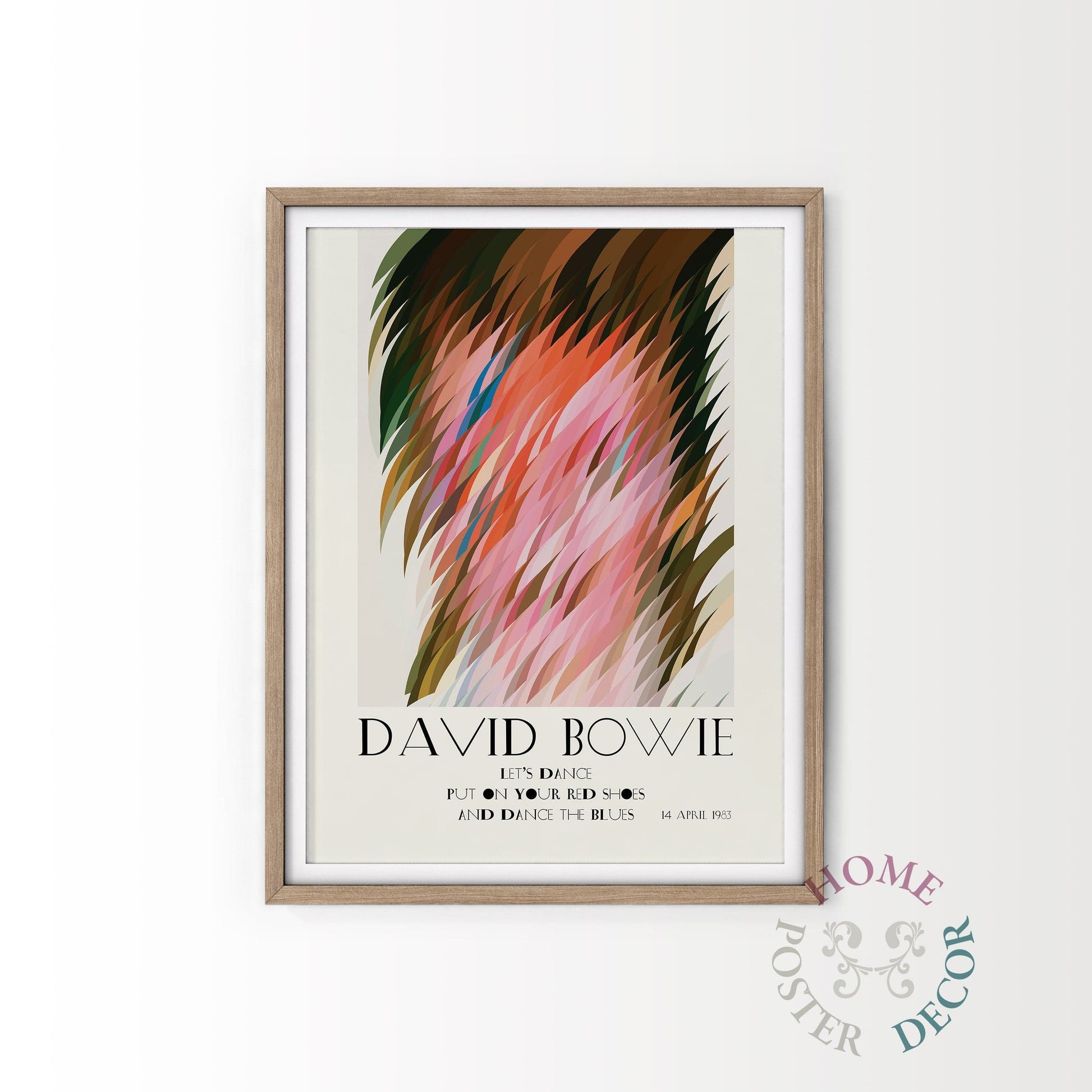 David Bowie Poster, Ziggy Stardust, Let's Dance, Musica wall art