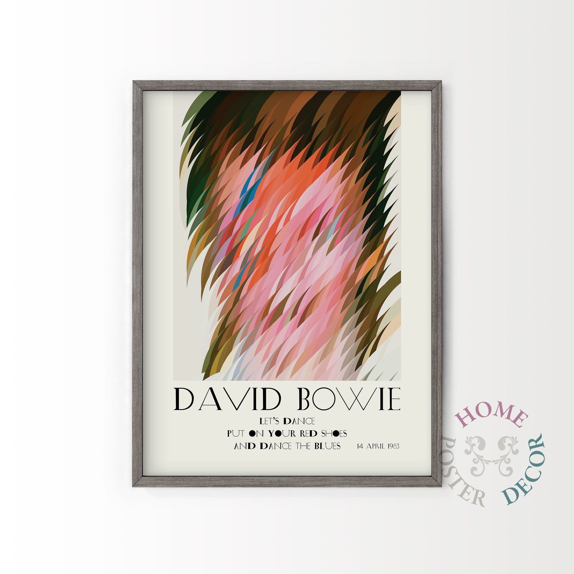 David Bowie Poster, Ziggy Stardust, Let's Dance, Musica wall art