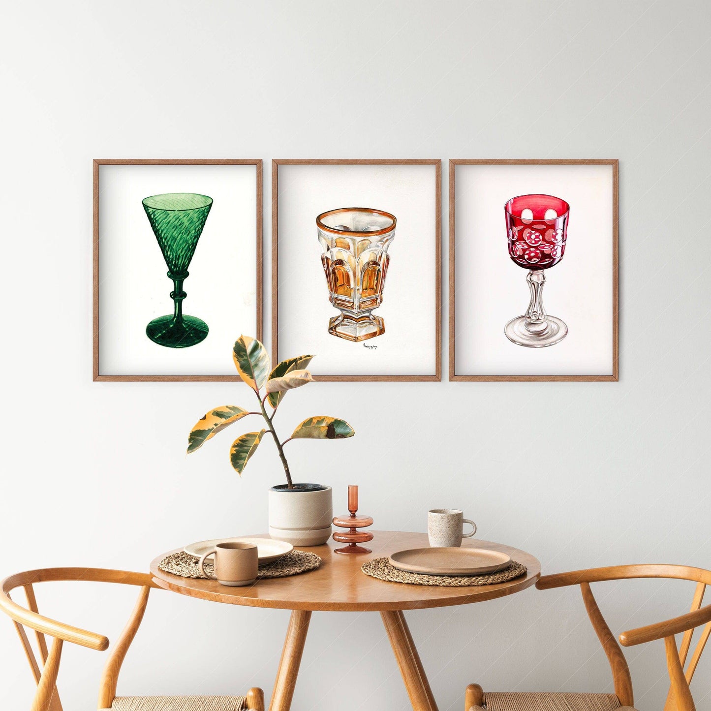 Drinks Wall Art, Wine Whisky Champagne Poster, Cocktail print, Above Bar cart, Dining Wall Decor