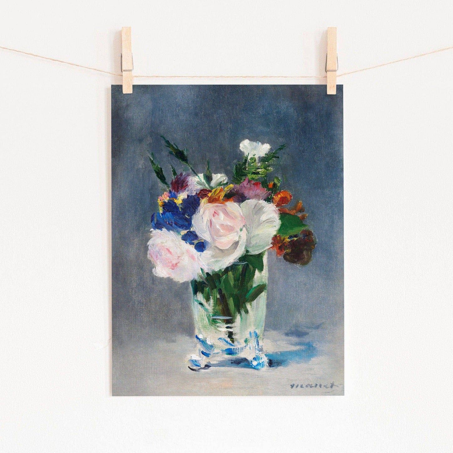 Edouard Manet, Flower in Cristal Vase, Fine Art Print