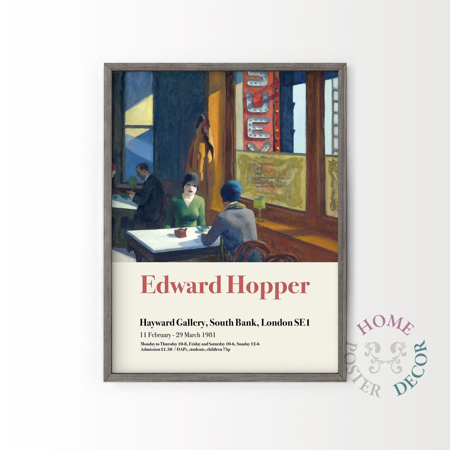 Edward Hopper, Chop Suey Painting, Exhibition Poster