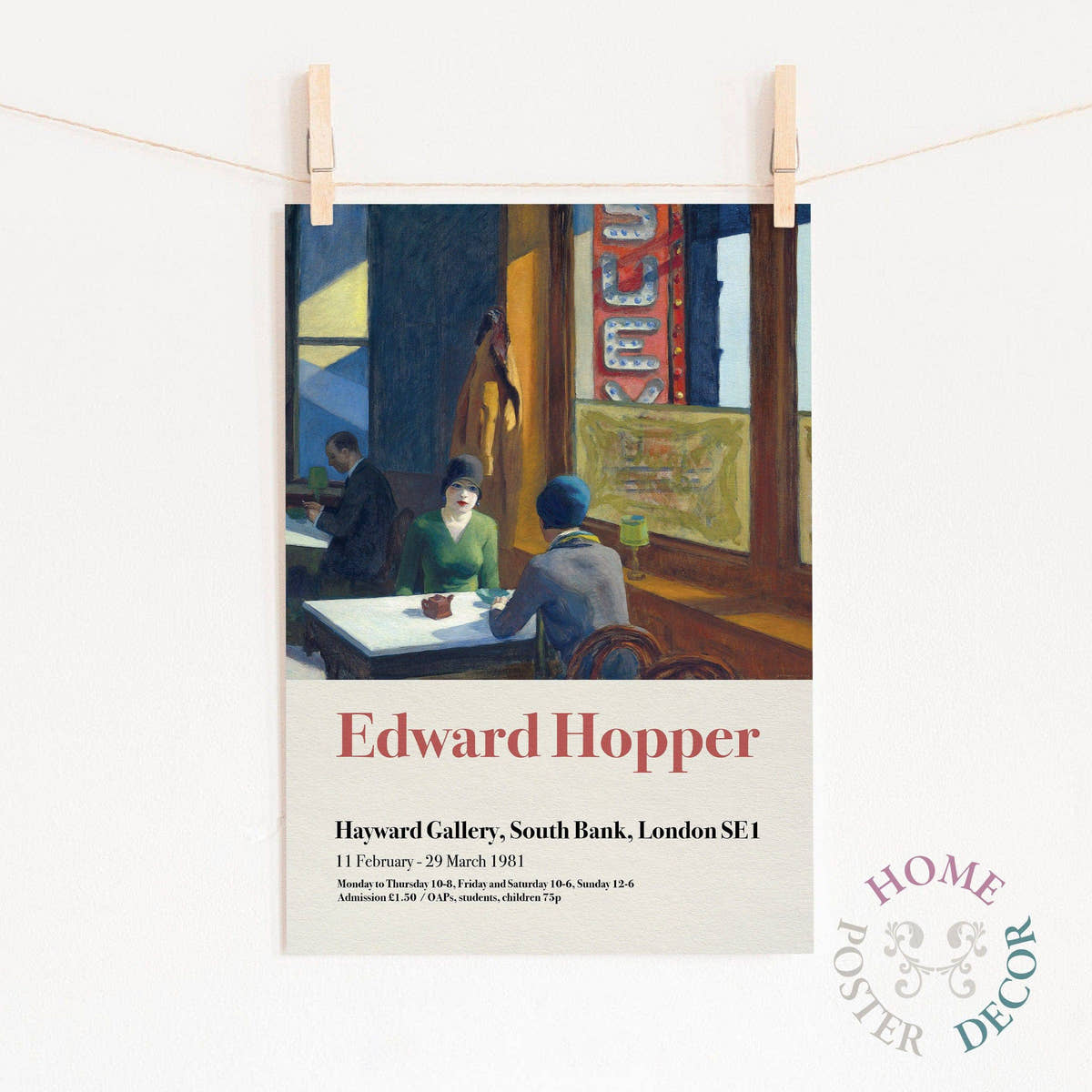Edward Hopper, Chop Suey Painting, Exhibition Poster